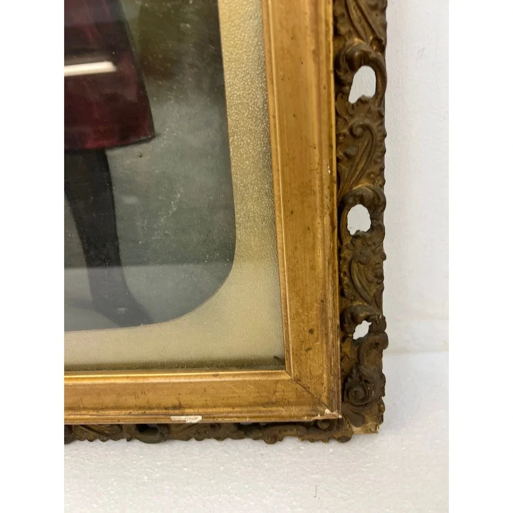 Antique Gold Gesso Picture Frame Enhanced Portrait HOLDS 16x20 Vintage Victorian